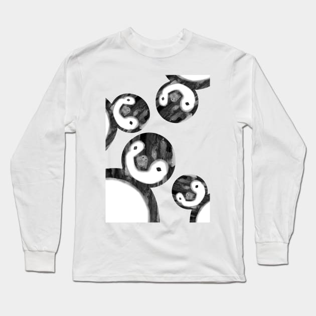 Penguins peeking Long Sleeve T-Shirt by RosaliArt